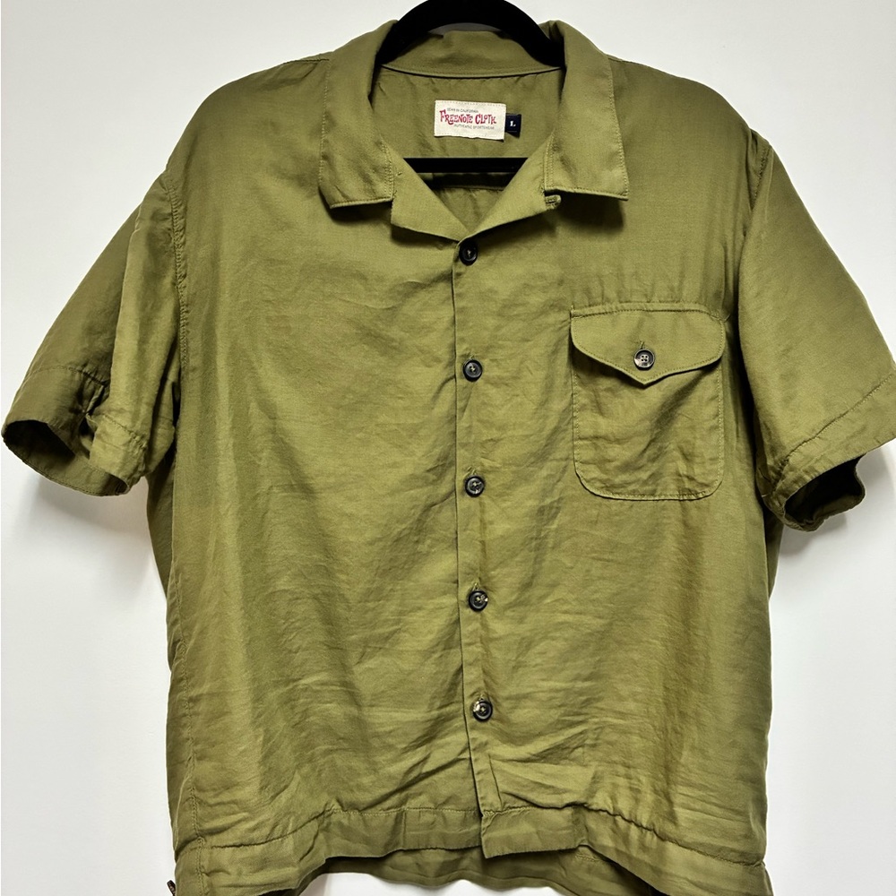 Freenote Cloth Men's Olive Green Jove shirt